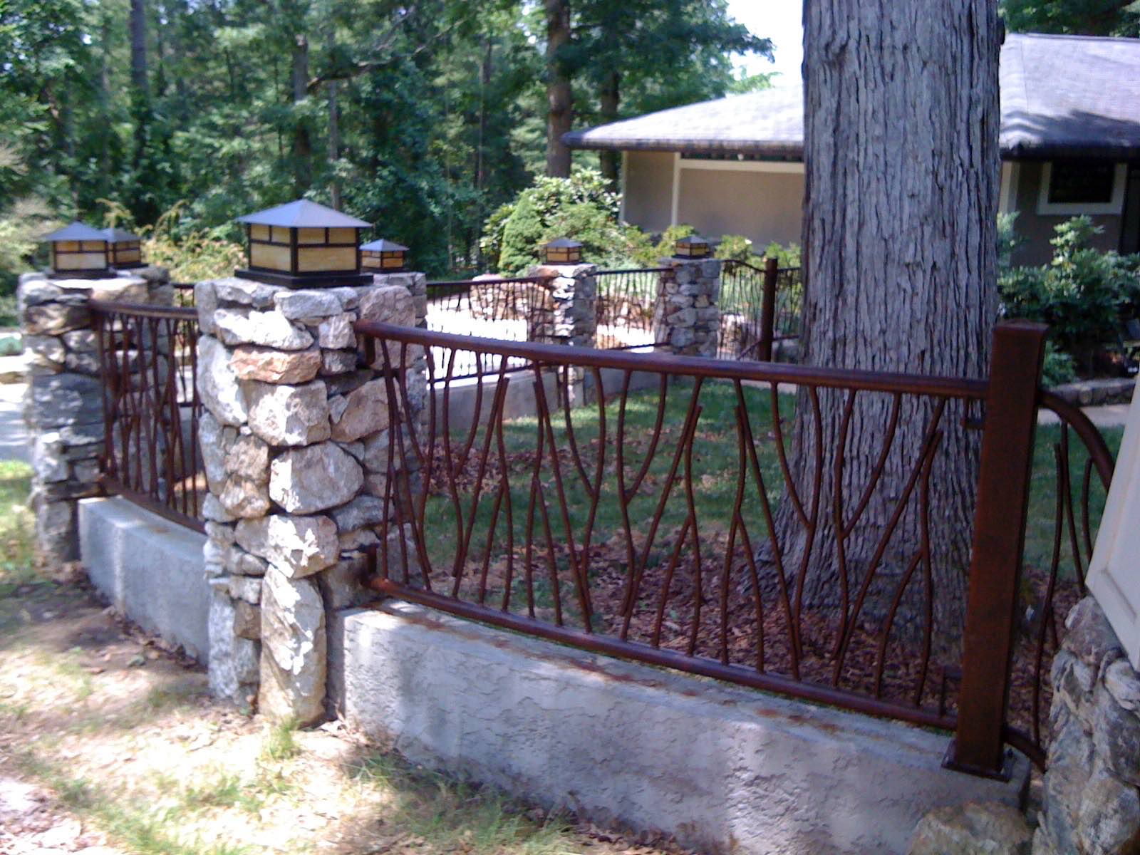 Custom Iron Metal Railing and Gate for Yard Northern Crescent Iron