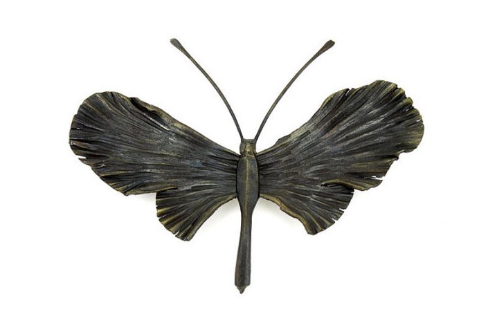 Forged Iron Butterfly Wall Decor