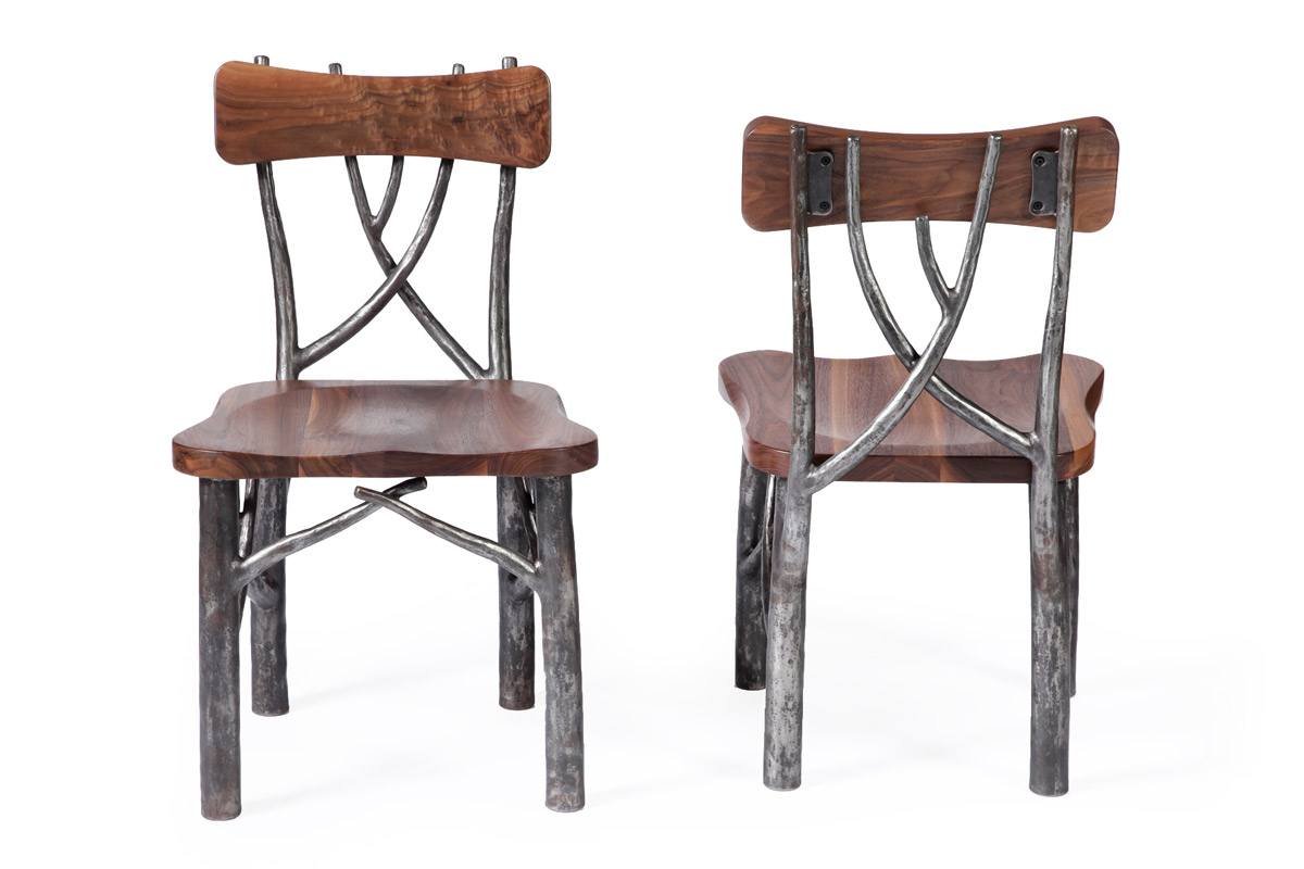 LIfe Chairs collaboration with The Old Wood Co. Northern Crescent Iron