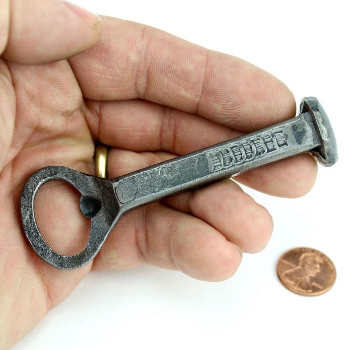 B16-T Tiny Bottle Opener Hand Forged Iron Gift for Him or Gift for Her