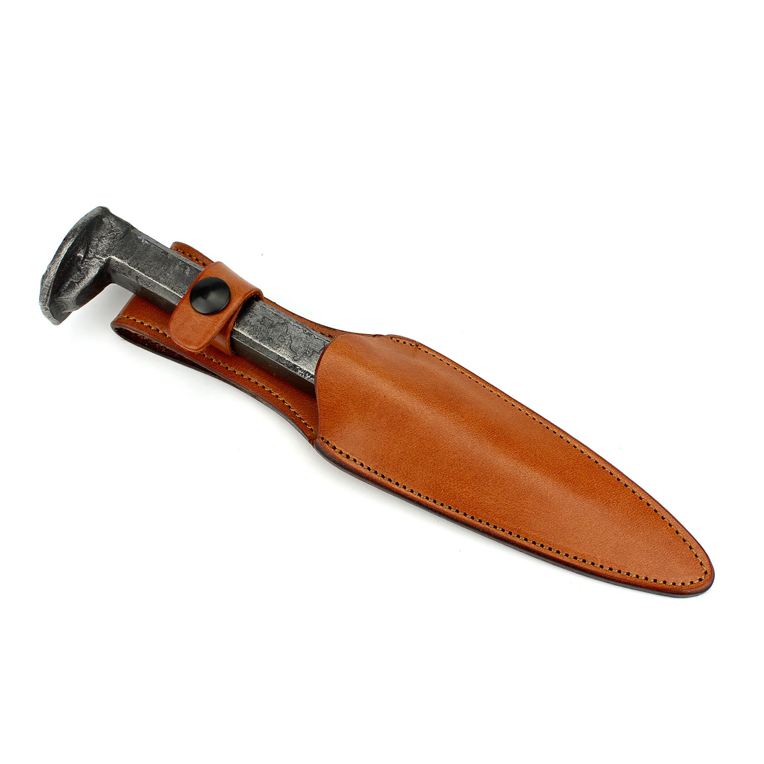 Leather Knife Sheath for Railroad Spike Daggers : Tan - Northern 