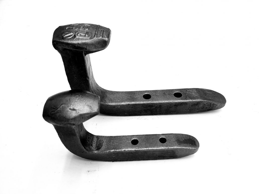 Railroad Spike Cast Iron Hooks (10 Pack) Handmade Blacksmith, Wall